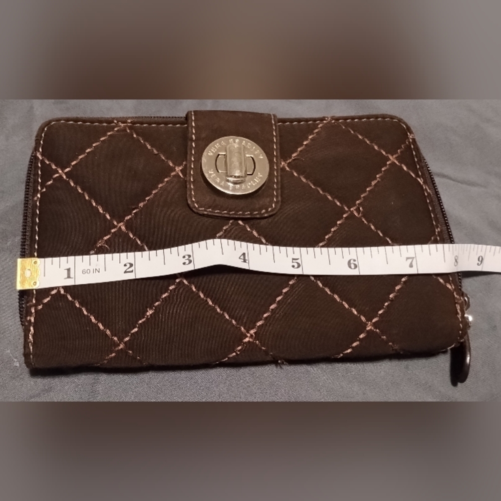 😎Vera Bradly Brown Quilted Women's Wallet - Picture 5 of 6